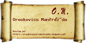 Oreskovics Manfréda névjegykártya